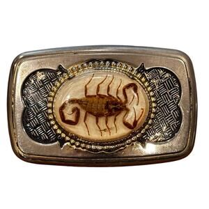 Vintage Scorpion in Lucite Belt Buckle Southwestern Desert Novelty 1970s Style